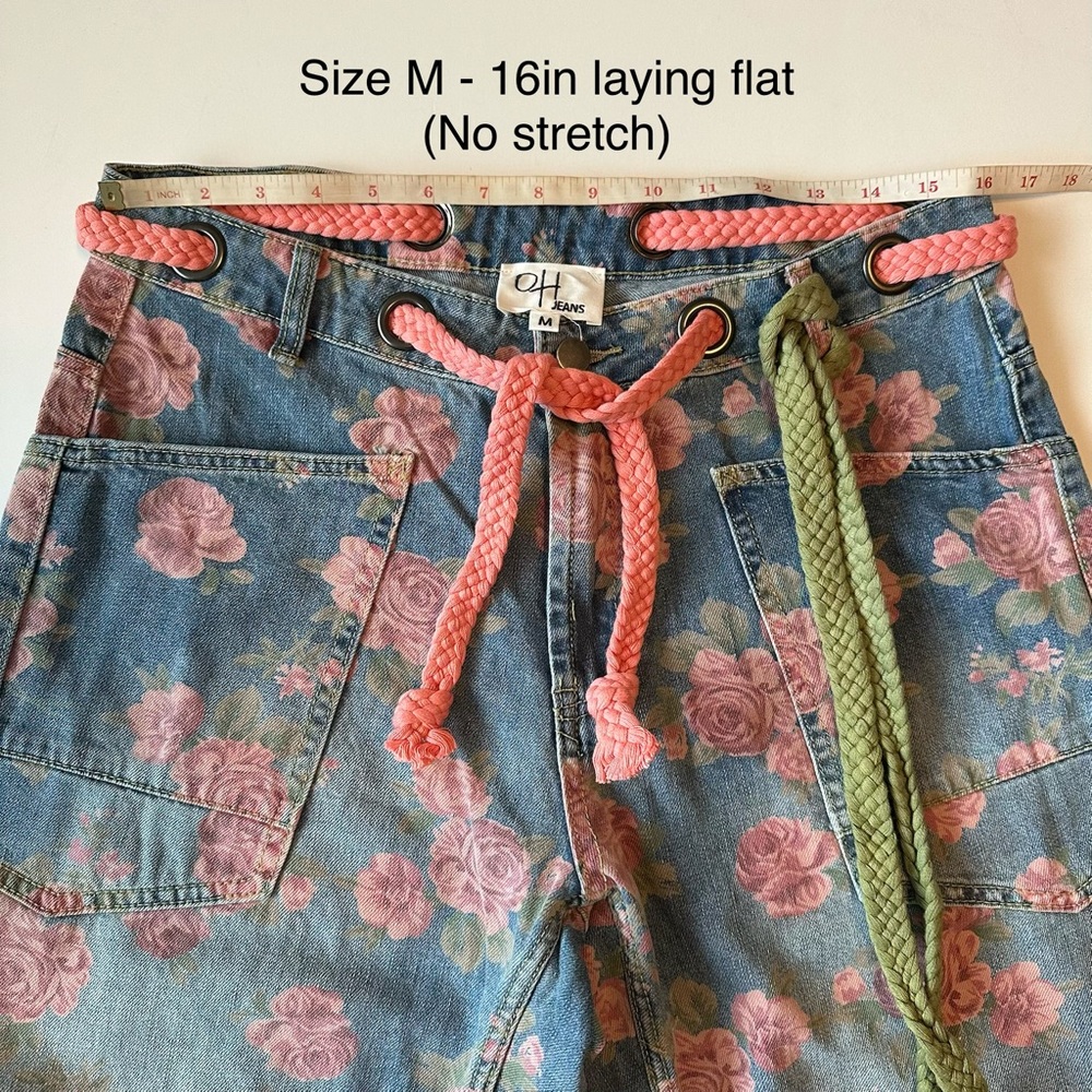 Oli & Hali Floral Print Barrel Jeans - Picture 5 of 7